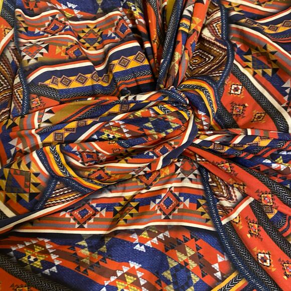 Linda Guria Brazil Tribal Print Piece Bathing Suit Monokini Size Large - Picture 3 of 7